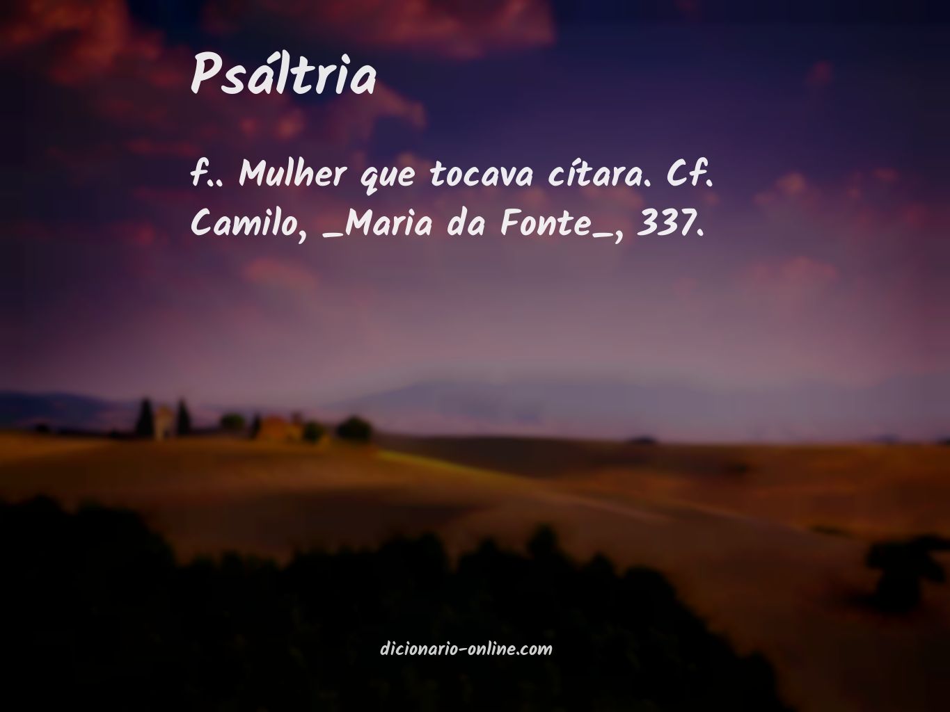 Significado de psáltria