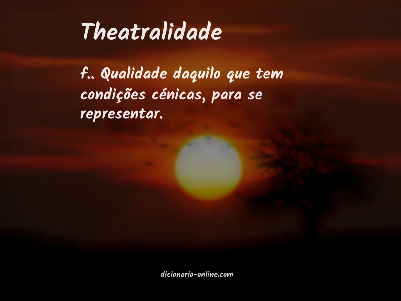 Significado de theatralidade