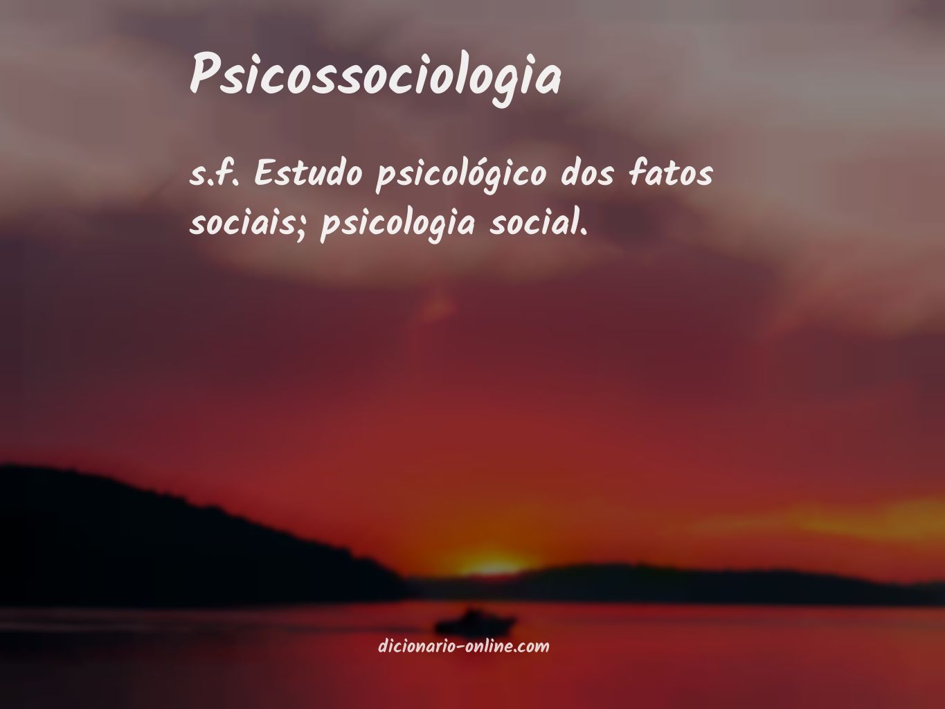 Significado de psicossociologia