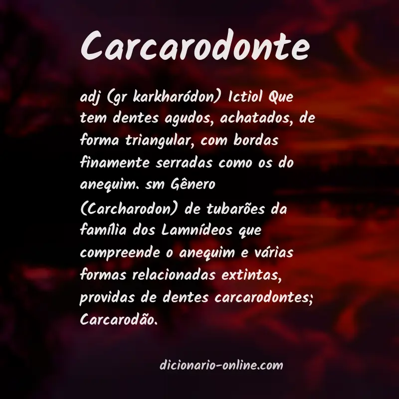 Significado de carcarodonte