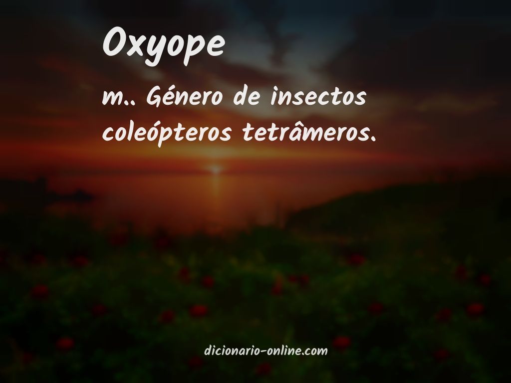 Significado de oxyope