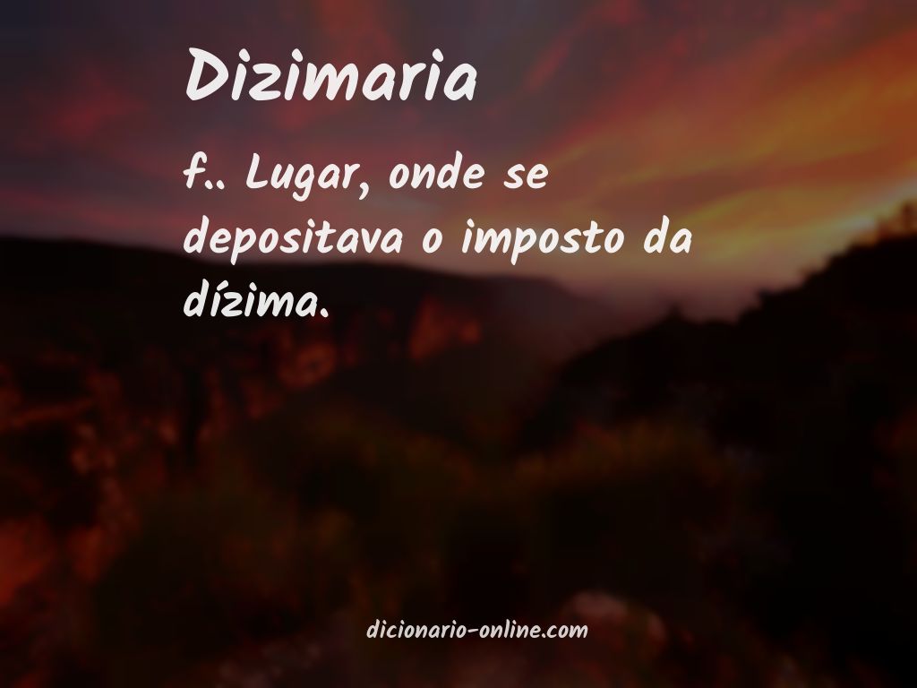 Significado de dizimaria