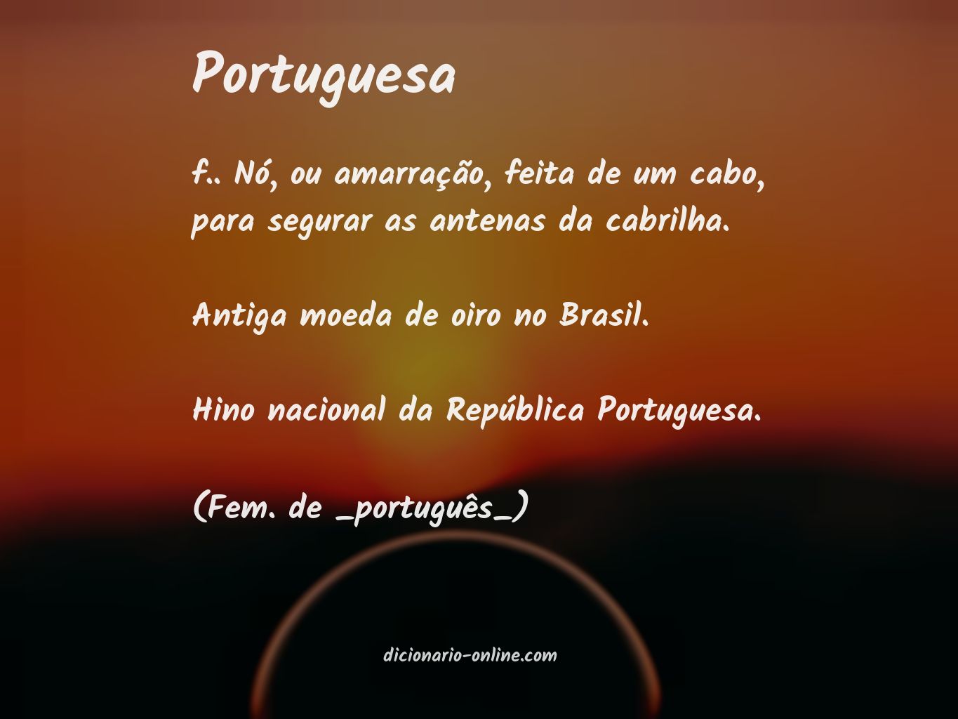 Significado de portuguesa