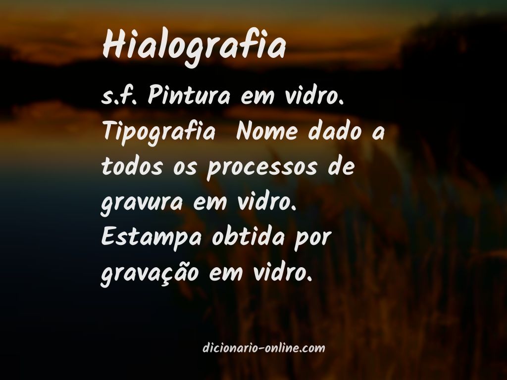 Significado de hialografia