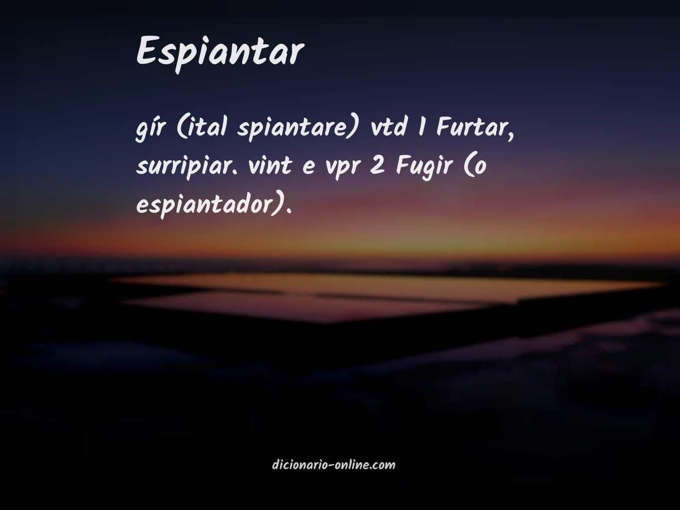 Significado de espiantar