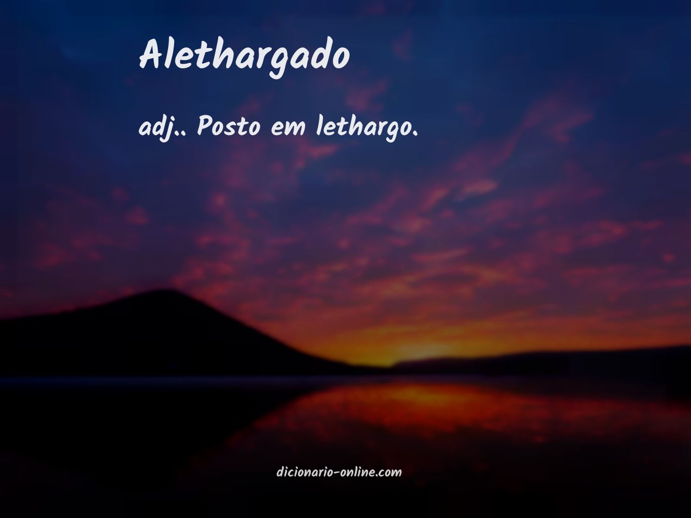 Significado de alethargado