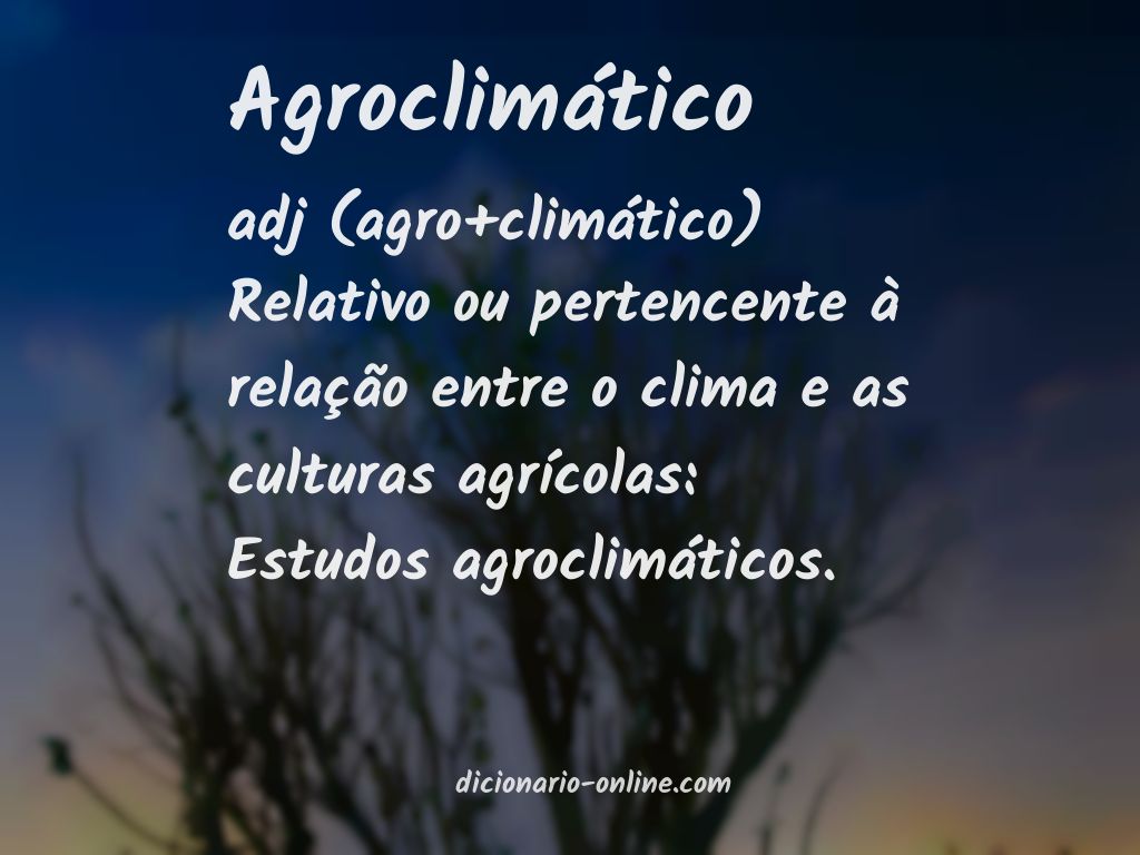 Significado de agroclimático