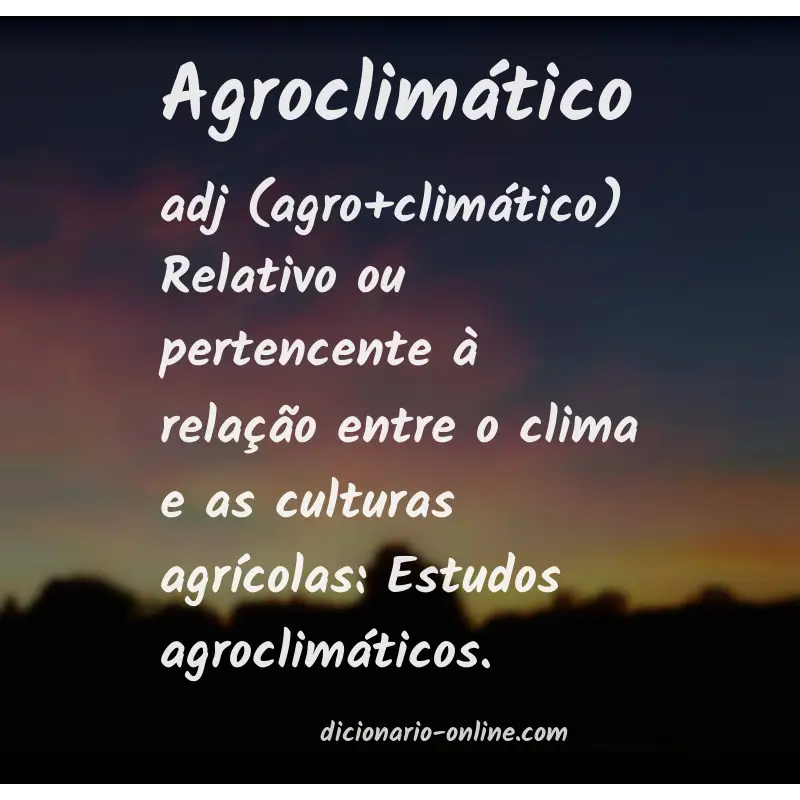 Significado de agroclimático