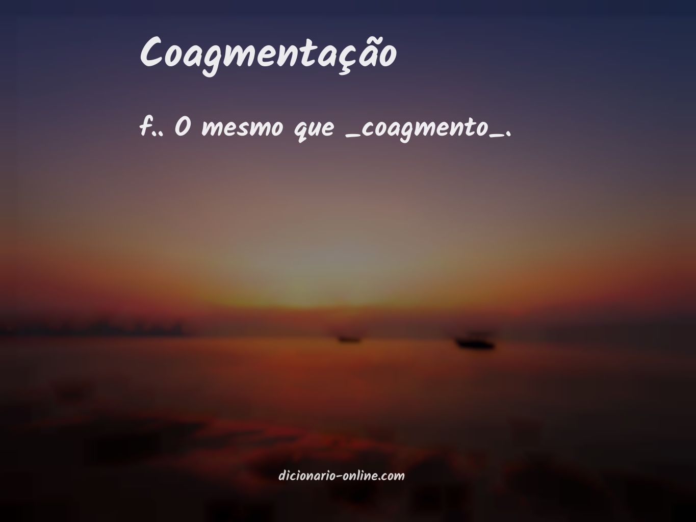 Significado de coagmentação