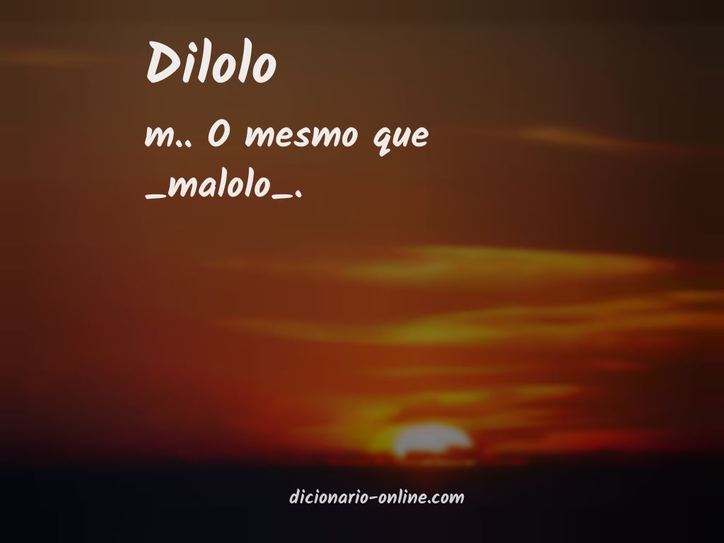 Significado de dilolo