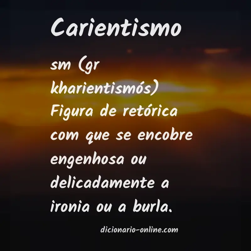Significado de carientismo