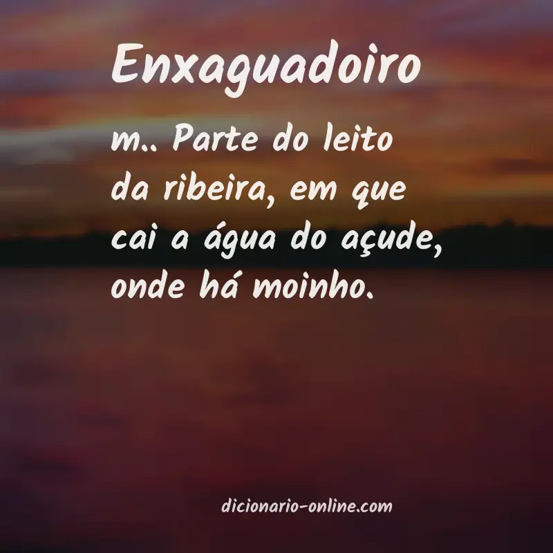 Significado de enxaguadoiro