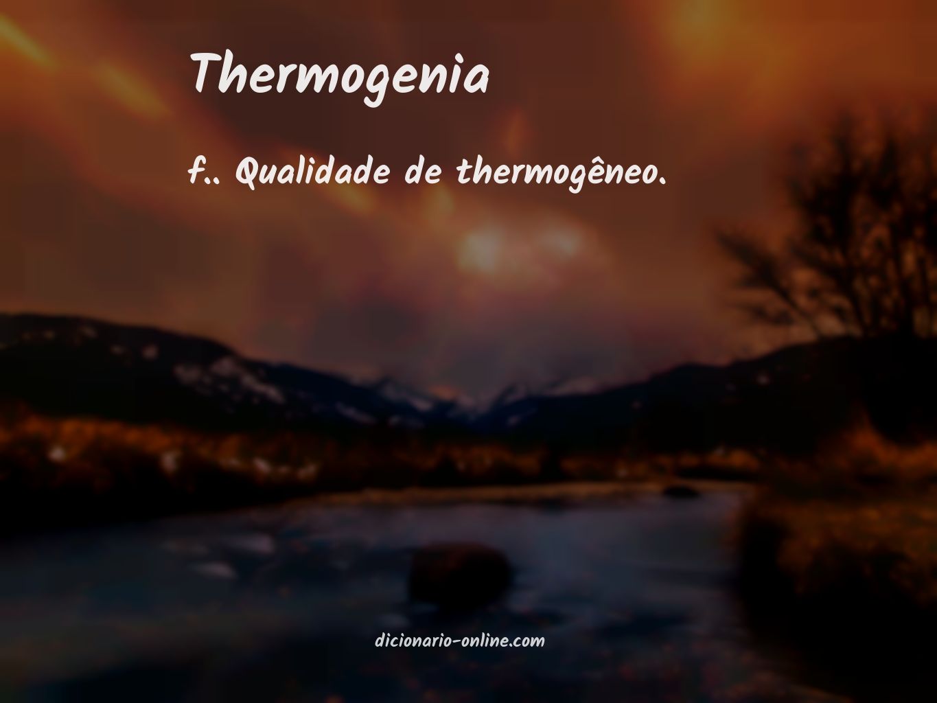 Significado de thermogenia