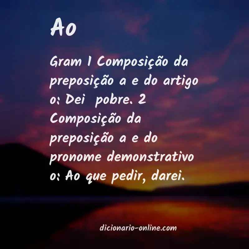 Significado de ao