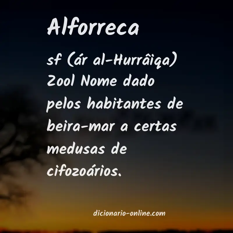 Significado de alforreca