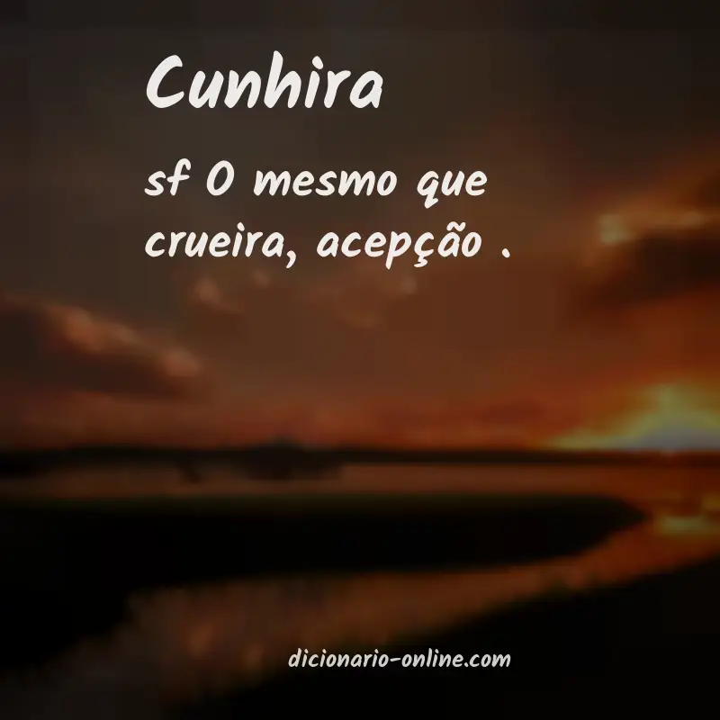 Significado de cunhira