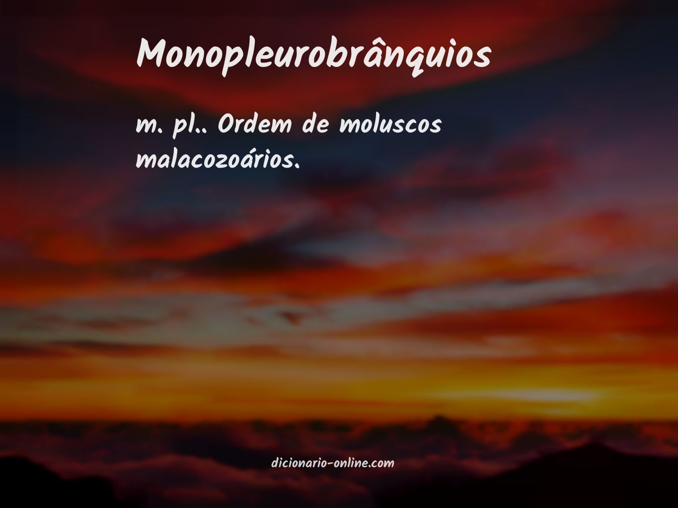 Significado de monopleurobrânquios