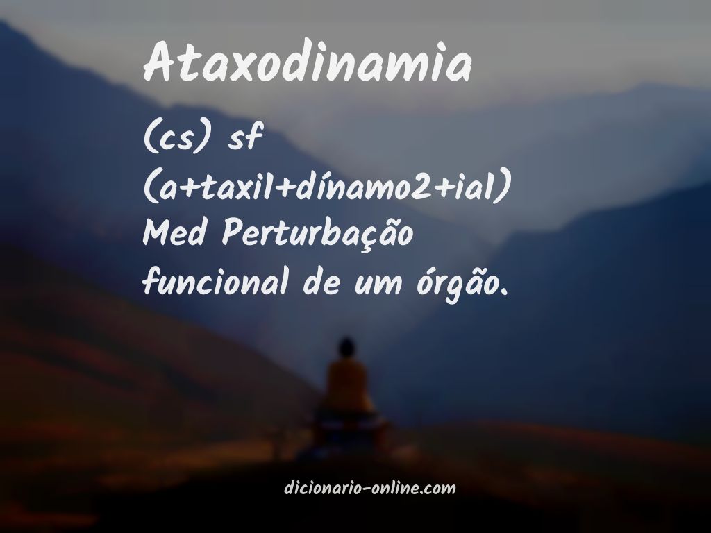 Significado de ataxodinamia