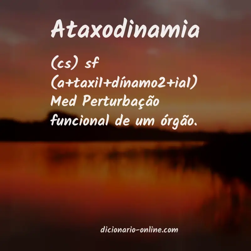 Significado de ataxodinamia