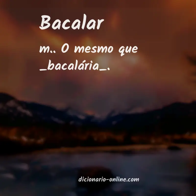 Significado de bacalar