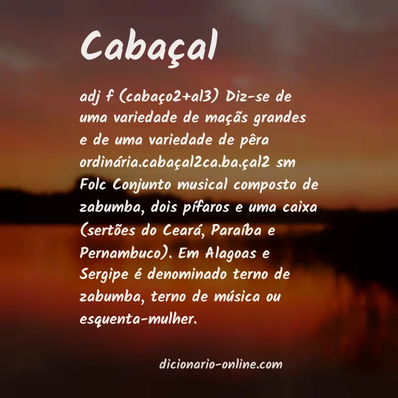 Significado de cabaçal