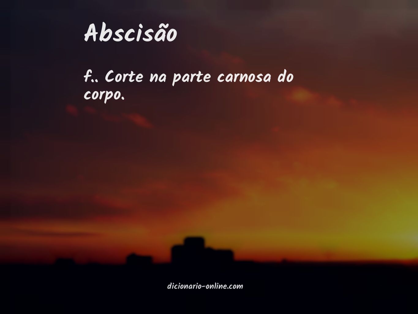 Significado de abscisão