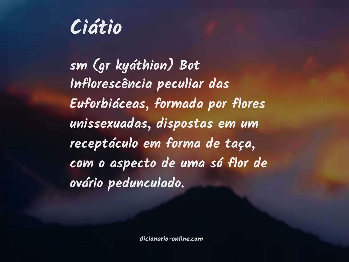 Significado de ciátio