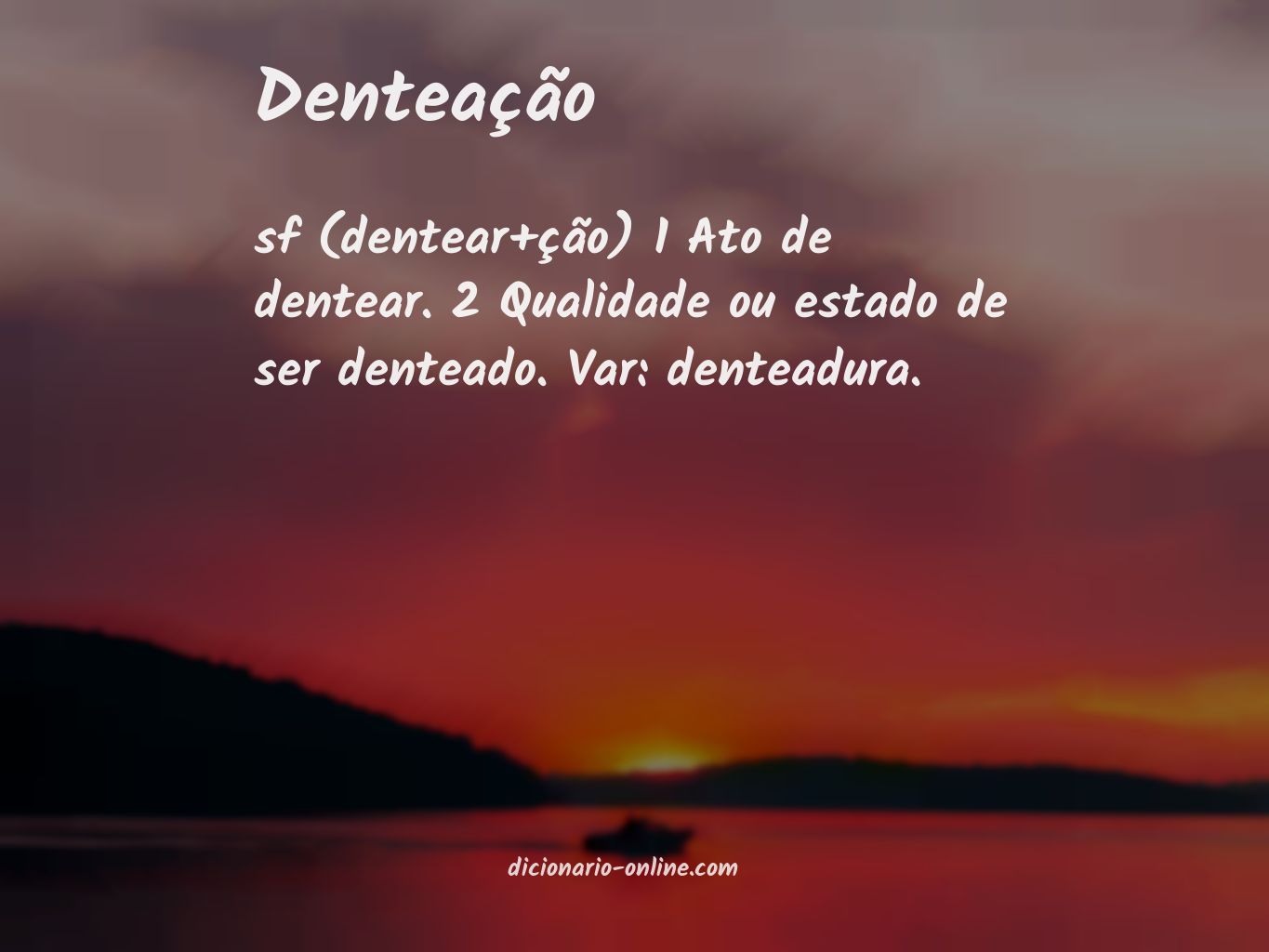 Significado de denteação