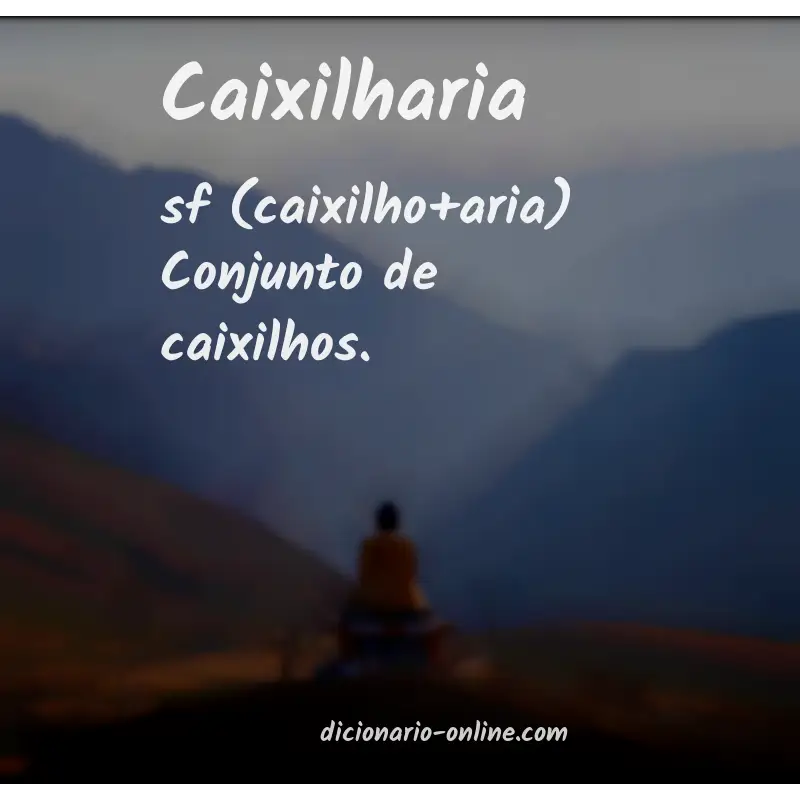Significado de caixilharia
