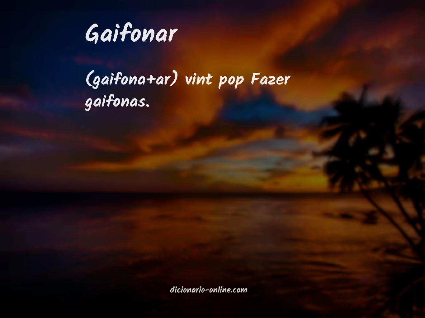 Significado de gaifonar