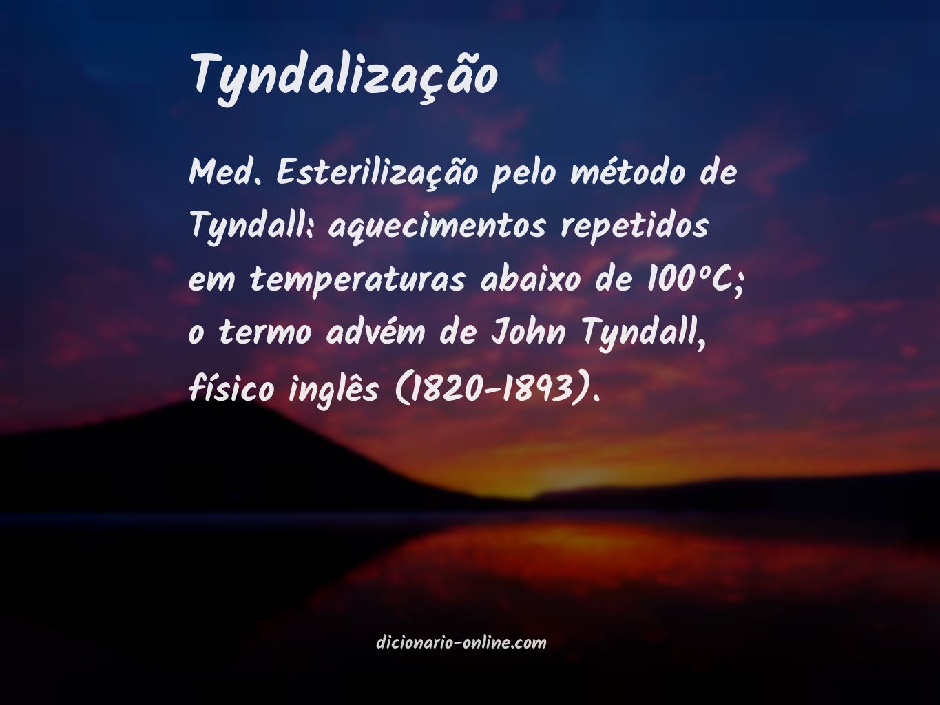 Significado de tyndalização