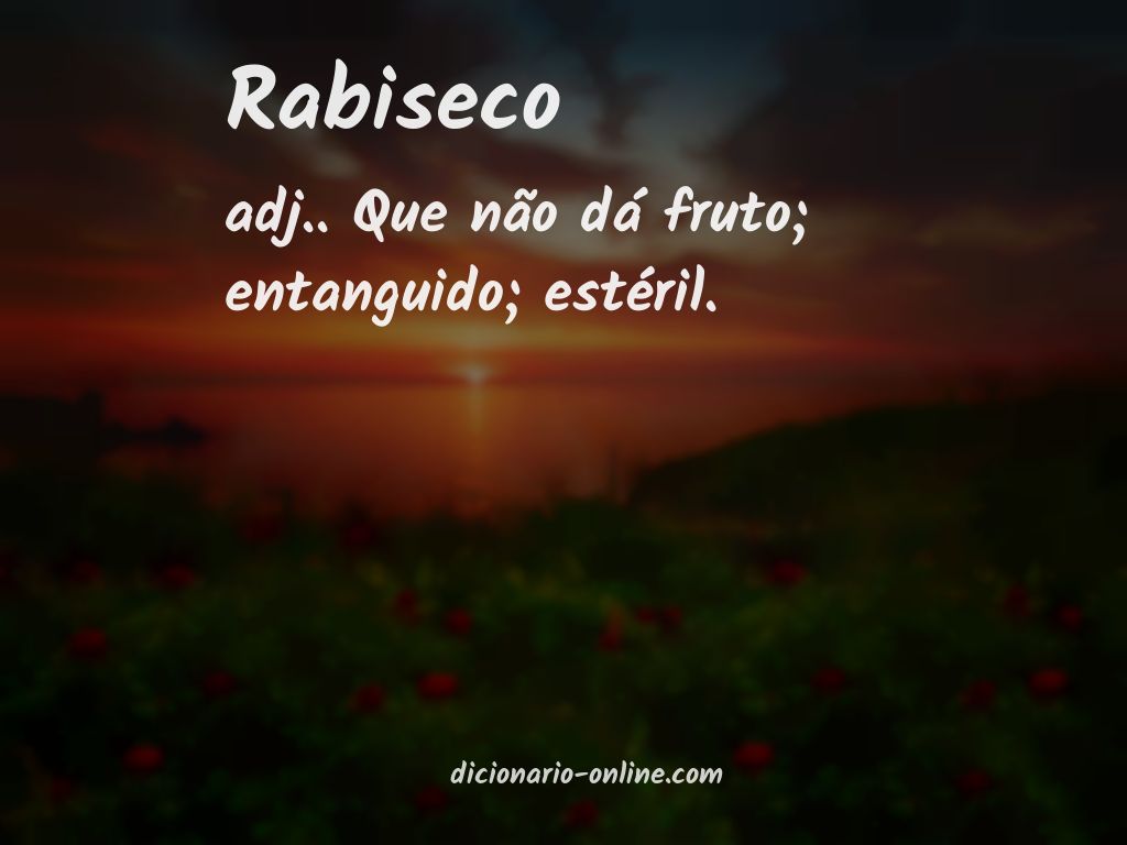 Significado de rabiseco