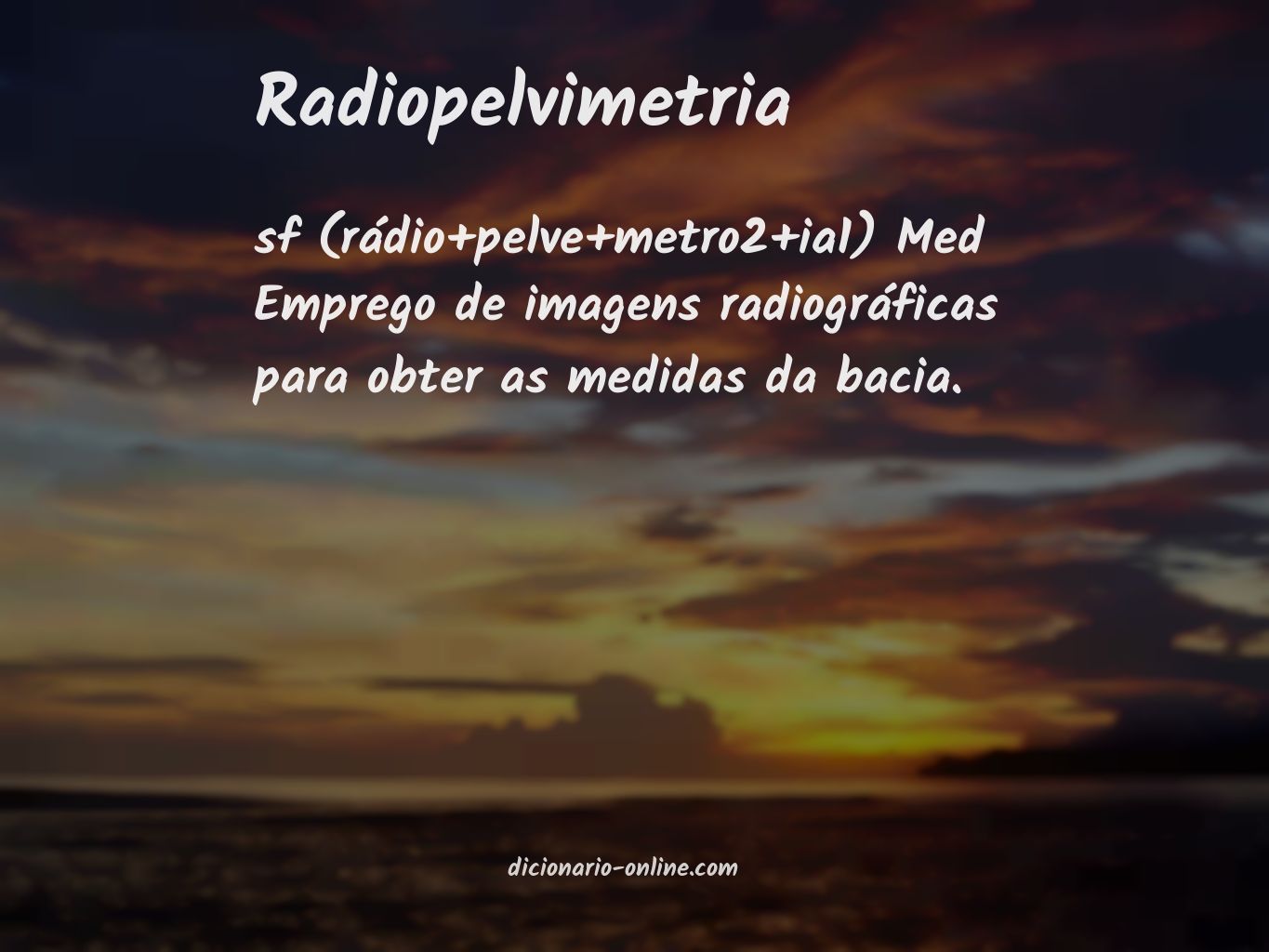 Significado de radiopelvimetria