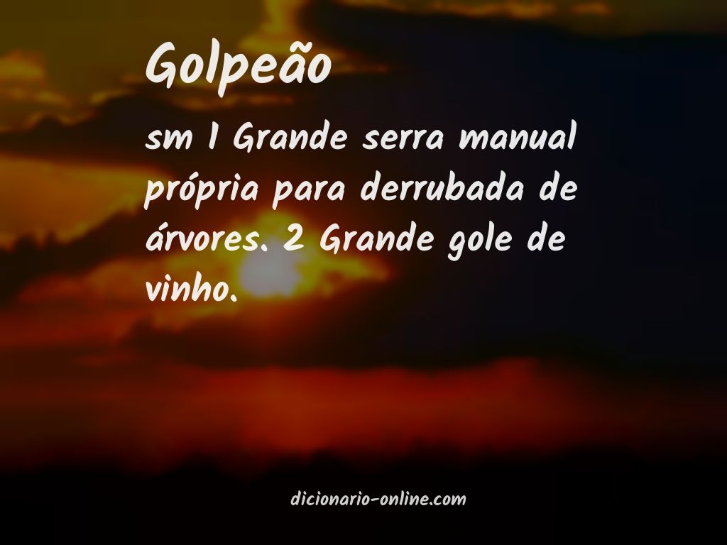 Significado de golpeão