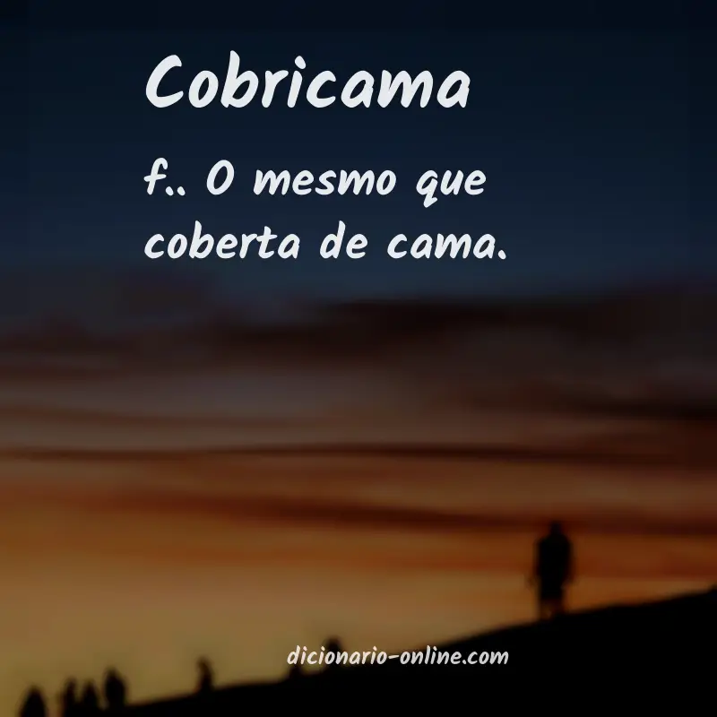Significado de cobricama
