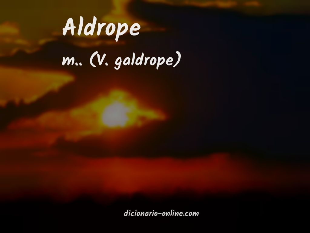 Significado de aldrope