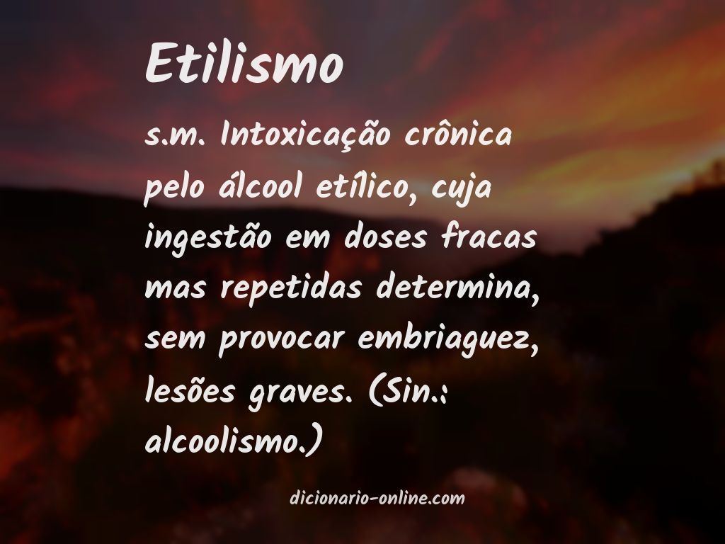 Significado de etilismo