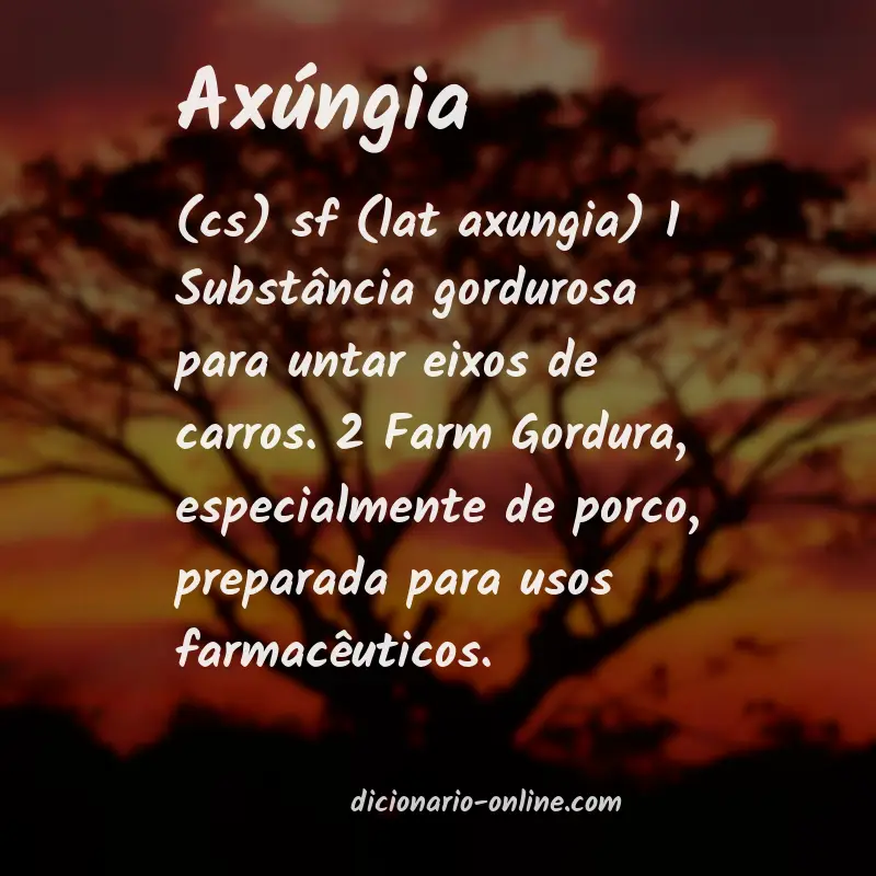 Significado de axúngia