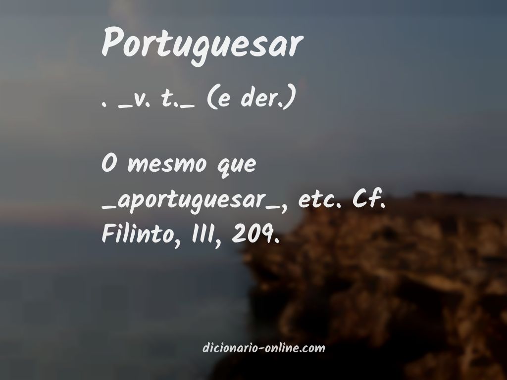 Significado de portuguesar