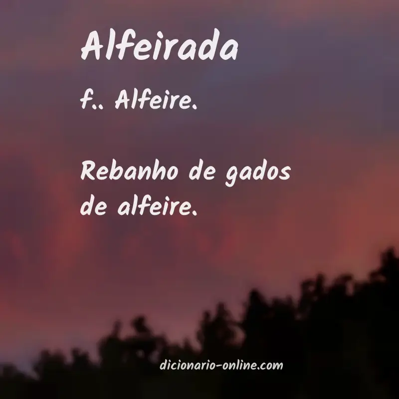 Significado de alfeirada