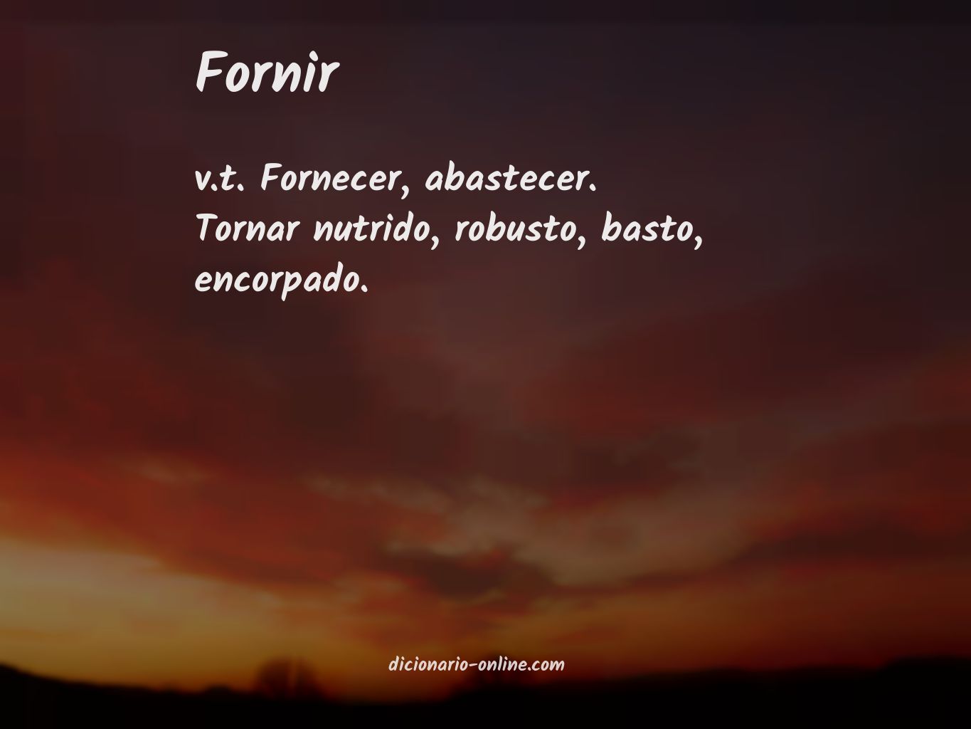 Significado de fornir