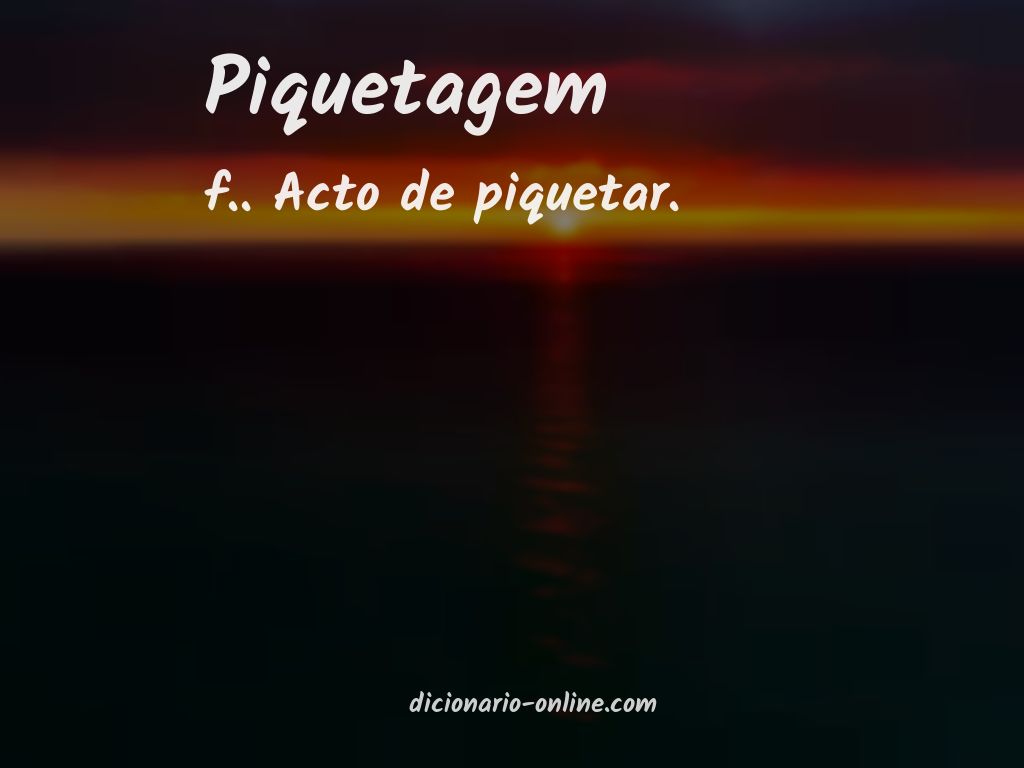 Significado de piquetagem