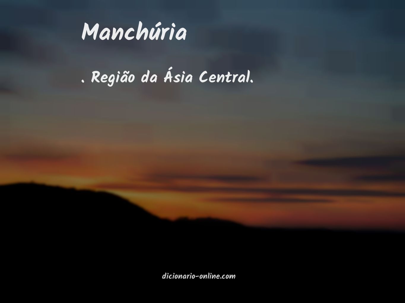 Significado de manchúria