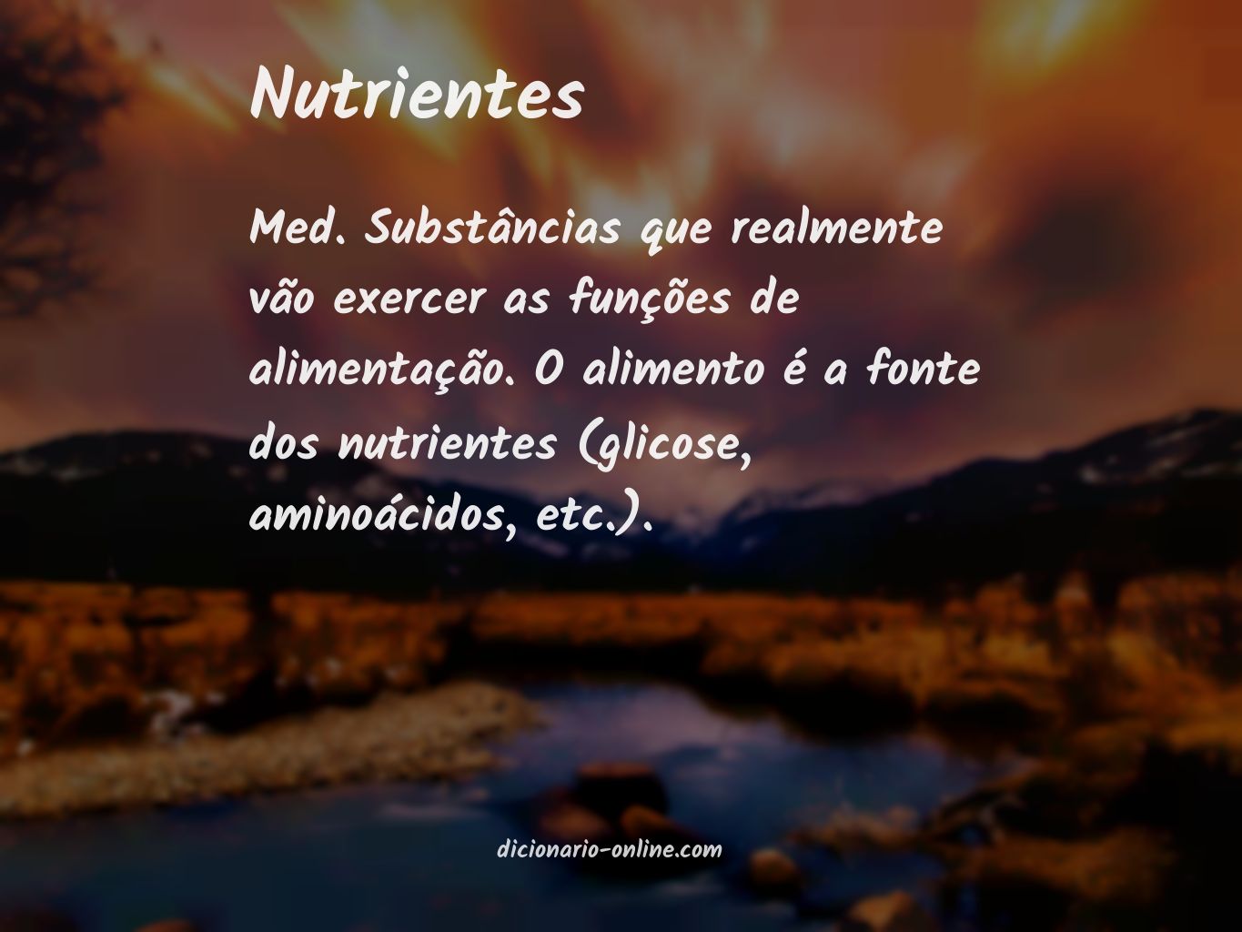 Significado de nutrientes