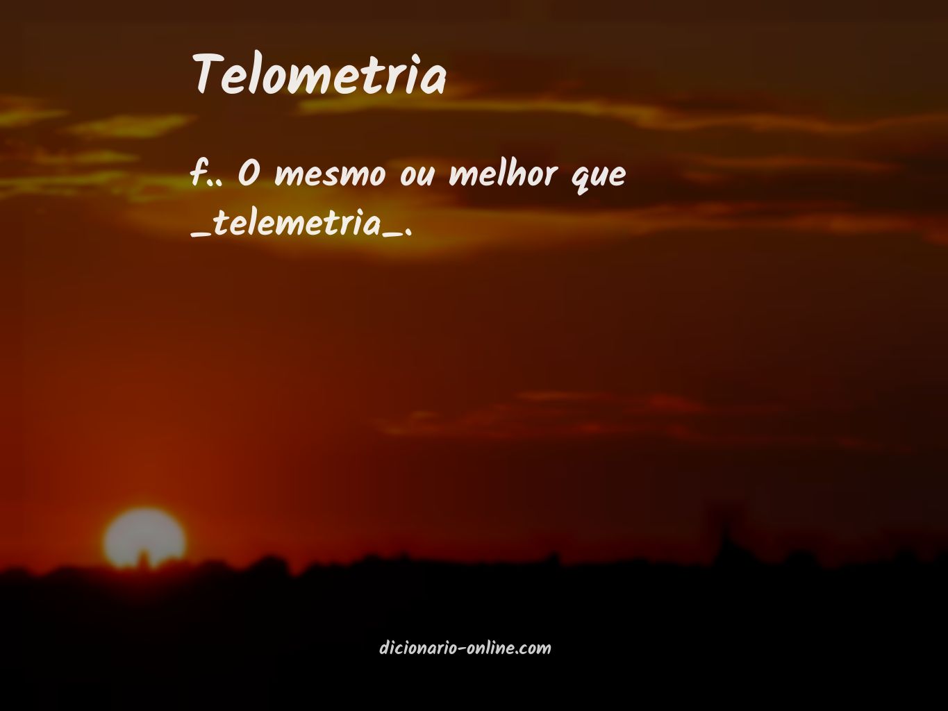 Significado de telometria