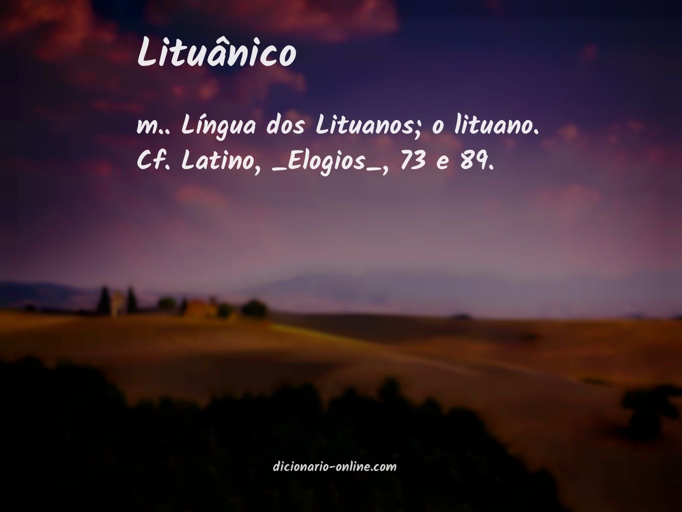 Significado de lituânico