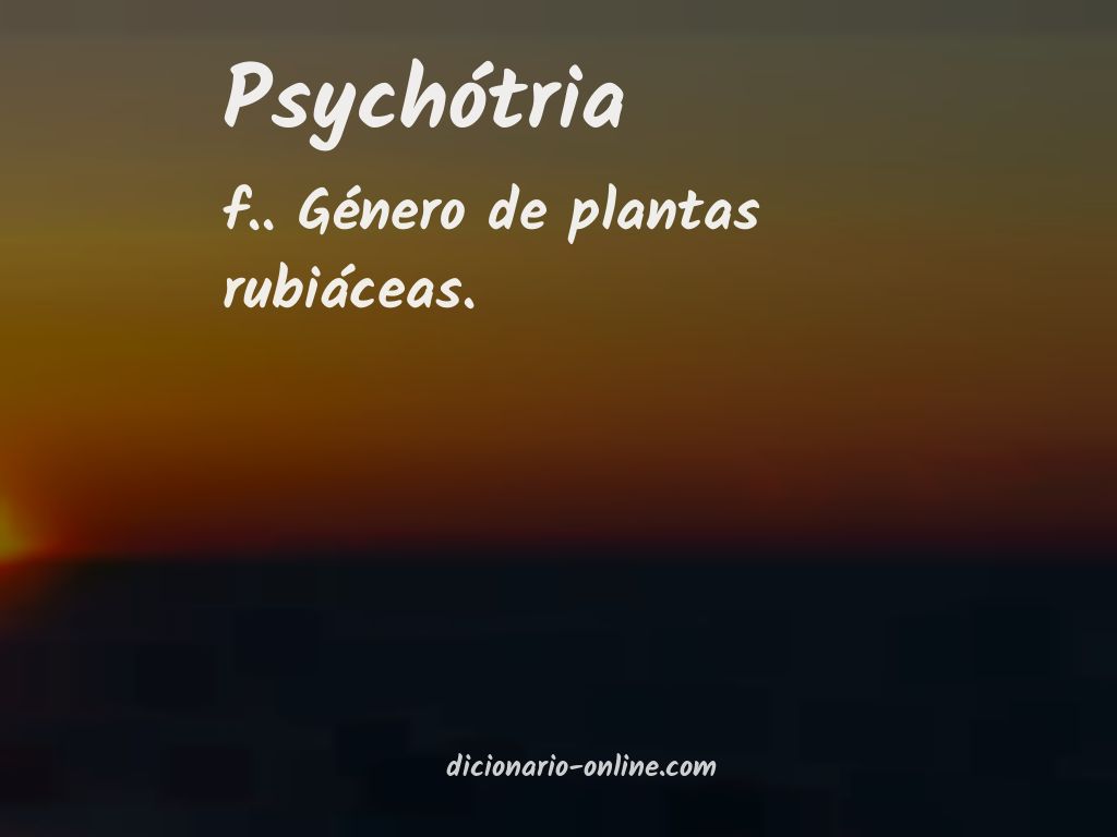 Significado de psychótria