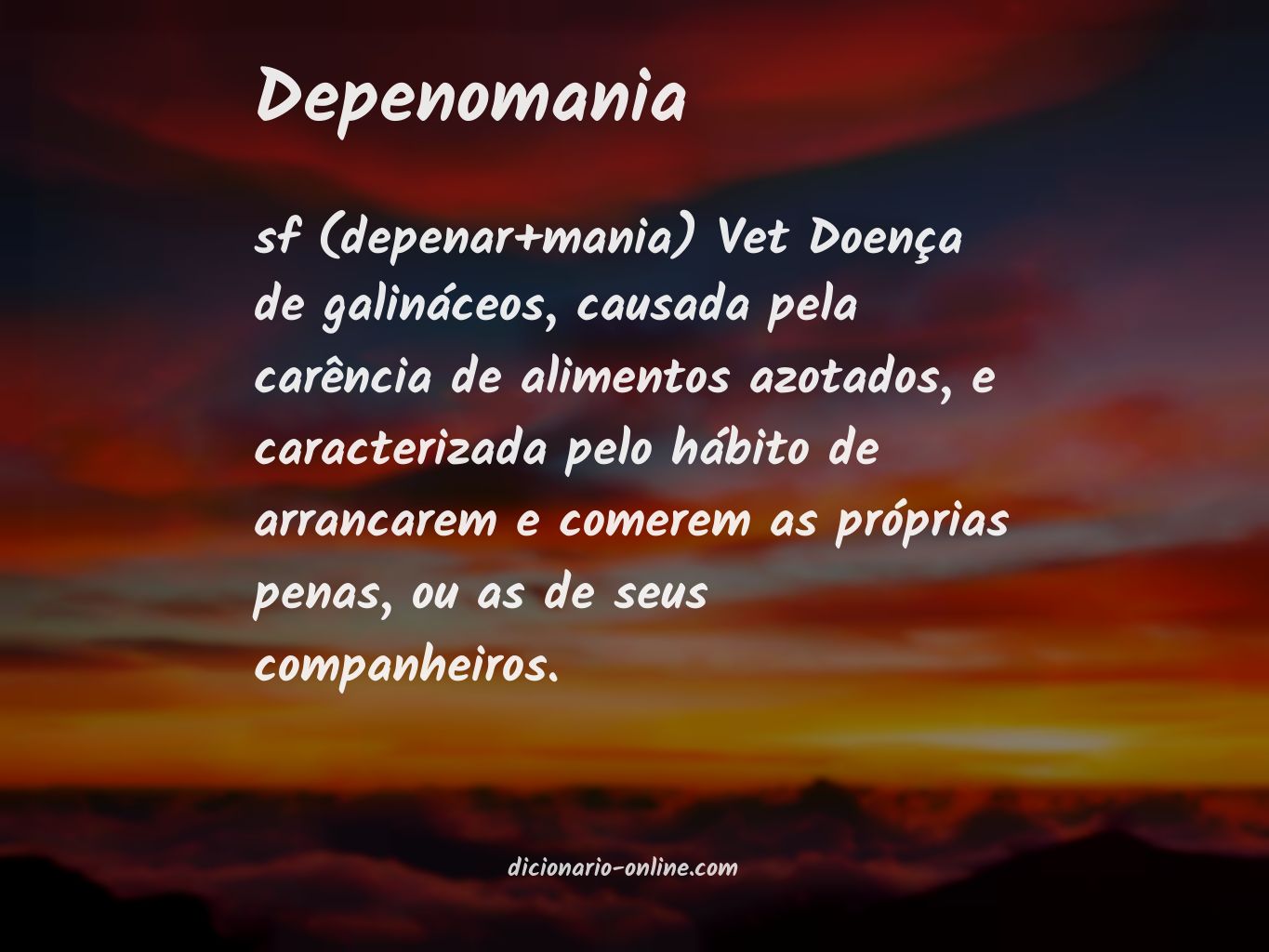 Significado de depenomania