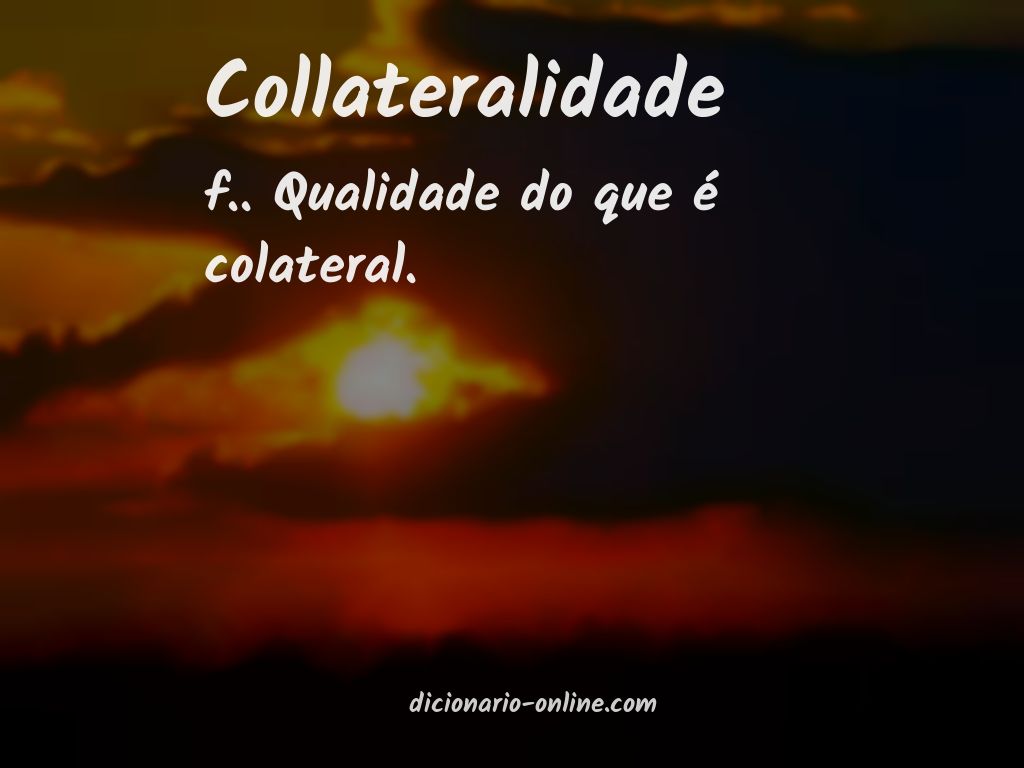 Significado de collateralidade