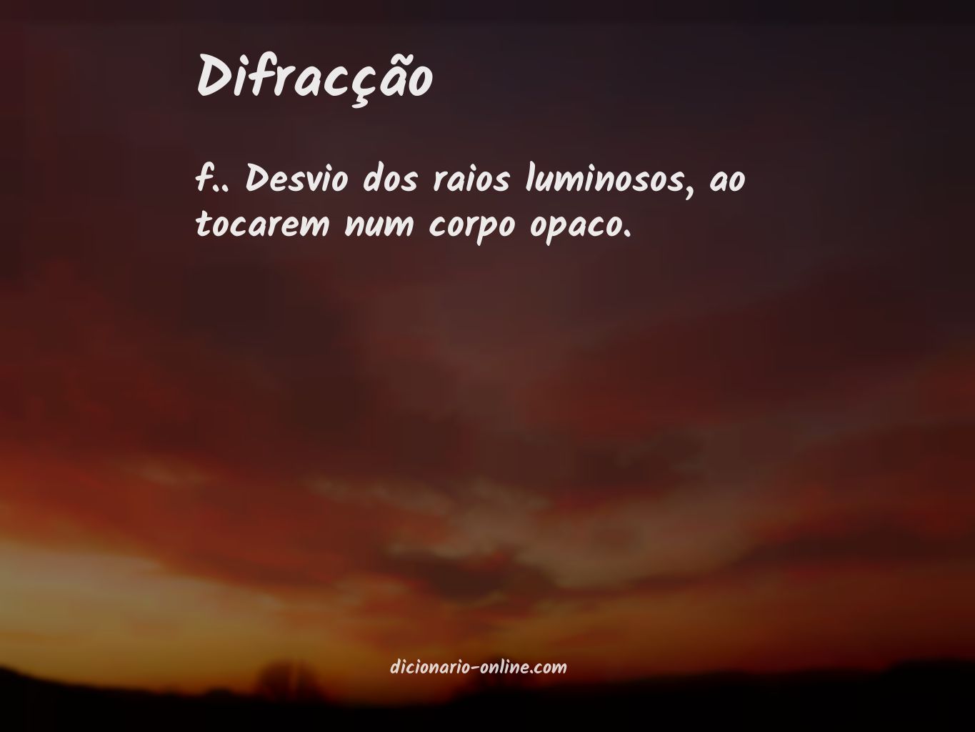 Significado de difracção